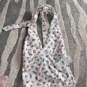 New with tags PacSun Floral White halter Tank Top